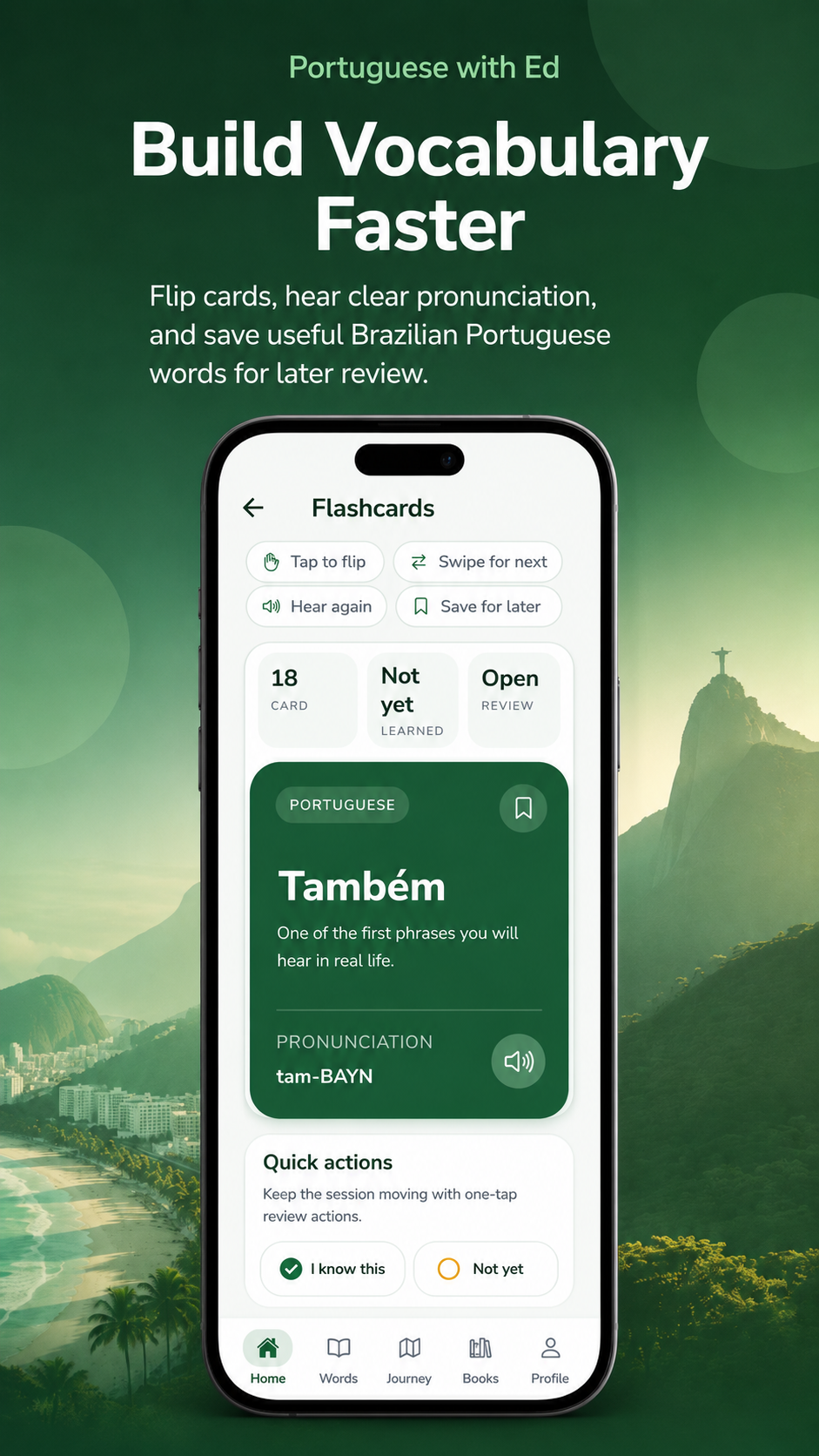 Flashcards app preview